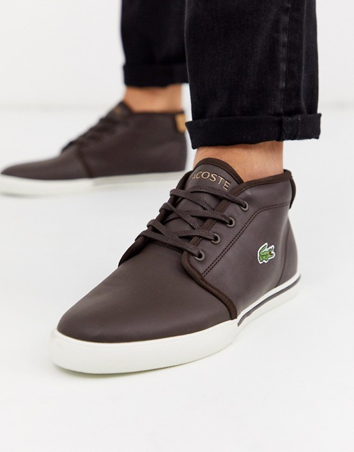 Lacoste amptill chukka boots in Brown