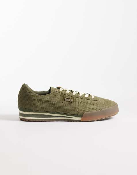 Lacoste - Aura - Kakifarvede sneakers med logo - view 1