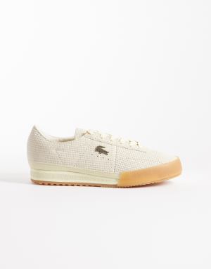 Lacoste Aura logo trainers in off white