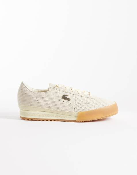 Lacoste – Aura – Sneaker in Wollweiß mit Logo - view 1
