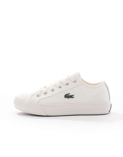 Lacoste backcourt 124 cfa sneakers in stone ASOS