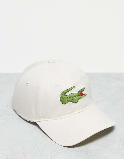 nordøst Rød bunke Lacoste baseball cap in cream | ASOS