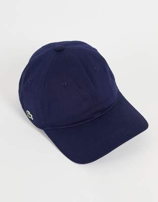 Lacoste Unisex Contrast Strap Cotton Cap - One Size In Navy