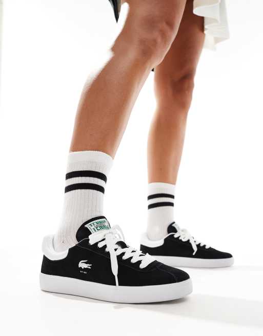 Lacoste - Baseshort 223 - Sneakers i sort ruskind 