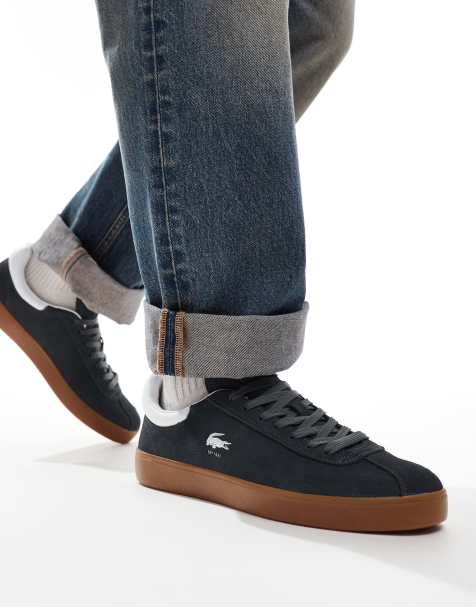 Lacoste - Baseshot 224 - Sneakers in camoscio grigio scuro - view 1