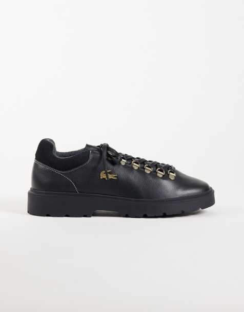 Lacoste baseshot lace up winter shoe in black - view 1