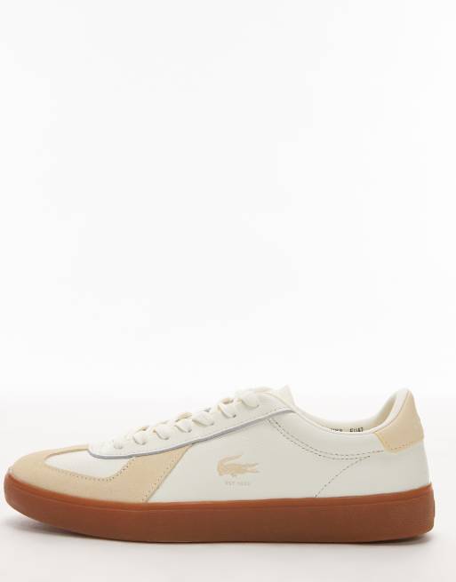 Cream Lacoste Shoes Leather LACOSTE EUROPA MENS SIZE 13 WHITE