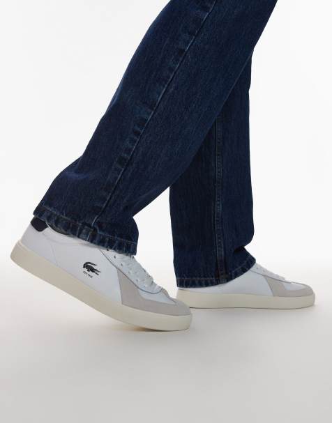 Lacoste Baseshot Pro sneakers in white/navy - view 1