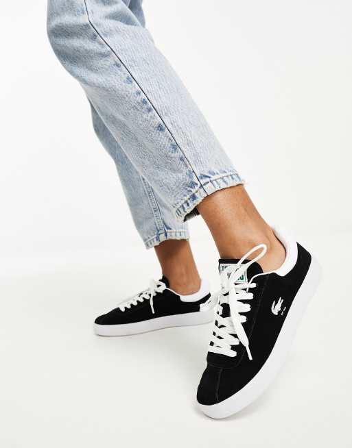 Lacoste Baseshot sneakers in black suede