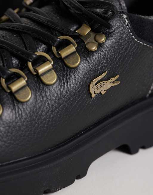 Lacoste baseshot winter shoe in black and gold, 3 of 4