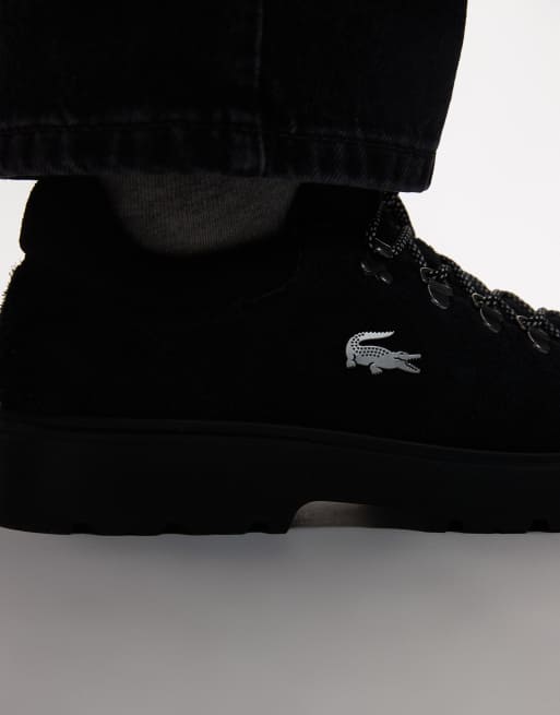 Lacoste Baseshot winter sneakers in black , 3 of 5