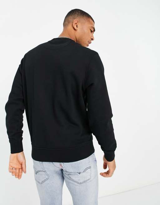 Lacoste basic crew neck sweat in black