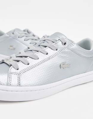 basket lacoste argenté
