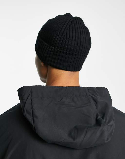 Lacoste Beanie met logo in zwart