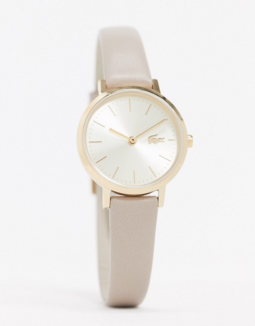 Lacoste beige leather watch 2001119