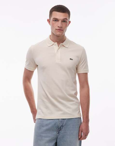 Lacoste - Beige poloskjorte i slim fit - view 1