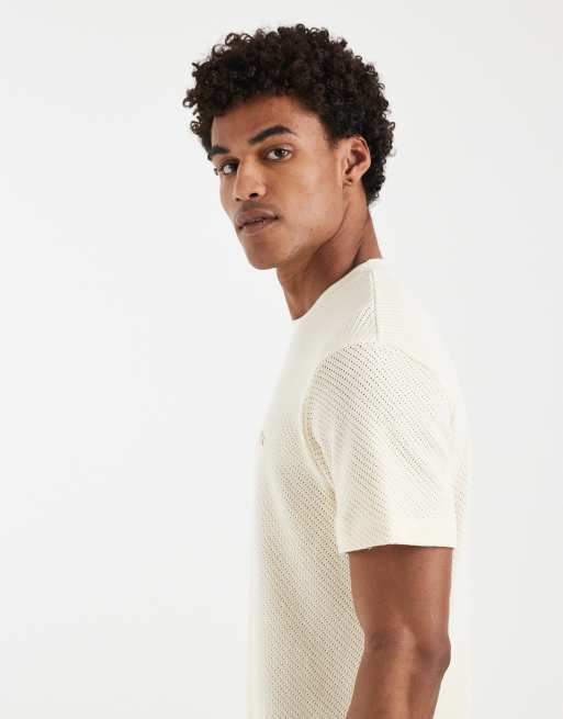 Lacoste – Beige t-shirt i oversize, 3 av 5