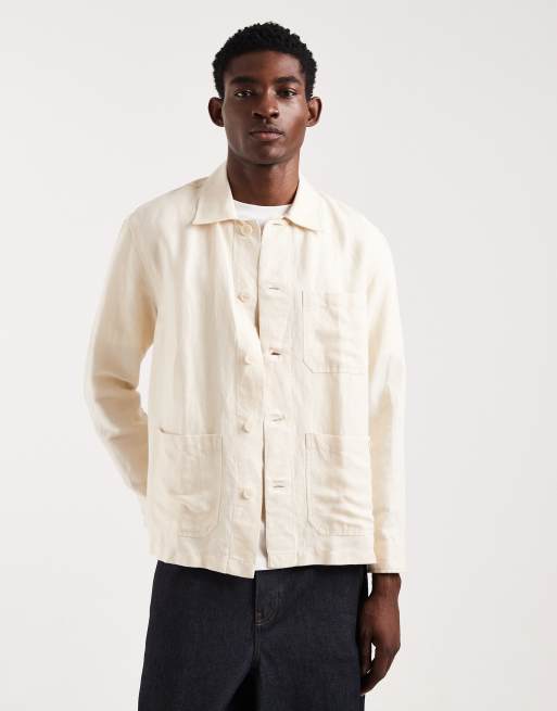Lacoste - Beige vævet overskjorte, 2 af 5