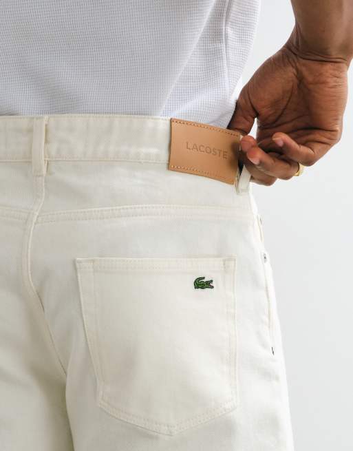 Lacoste - Bermuda in denim écru, 2 di 5