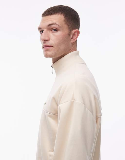 Lacoste – Beżowa bluza dresowa zapinana na zamek , 4 z 5