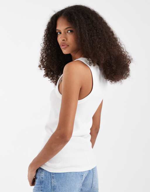 Lacoste – Biały prążkowany podkoszulek, 4 z 4
