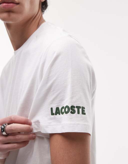 Lacoste – Biały T-shirt z logo, 3 z 4