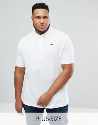 Lacoste Big Fit Logo Polo Shirt in White |