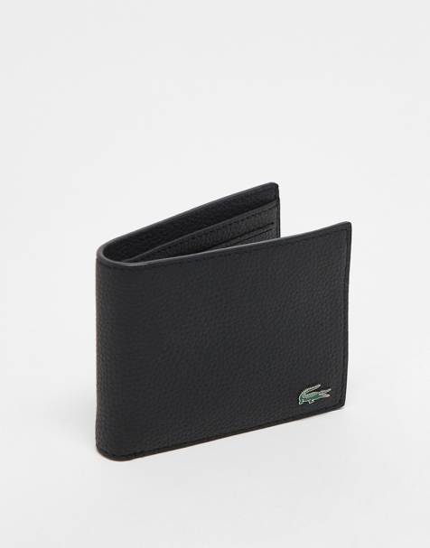 Lacoste billfold leather wallet in black  - view 1
