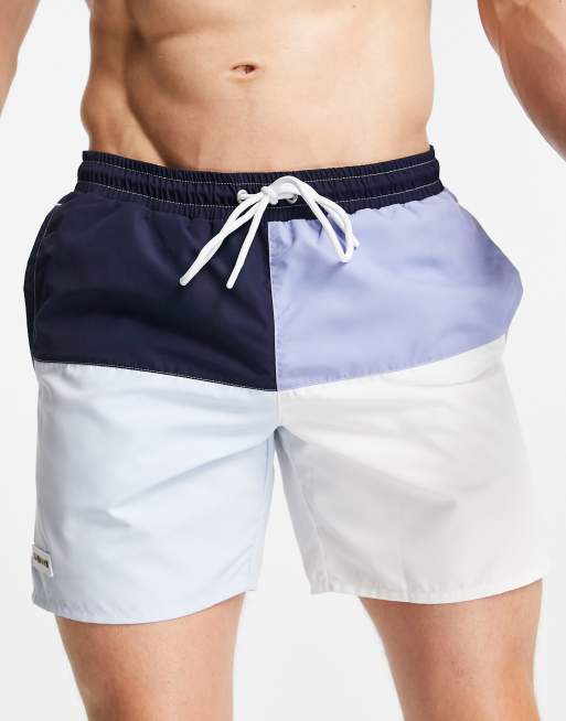 Lacoste colour block clearance swim shorts