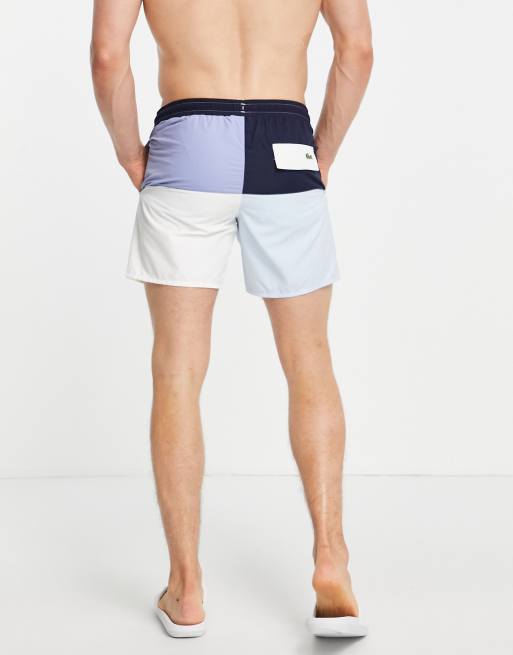 Lacoste block colour swim shorts