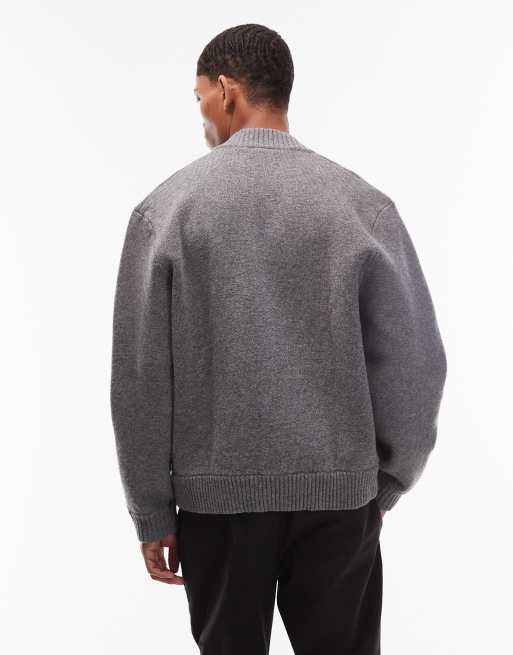 Lacoste - Bomber en laine - Gris, 3 de 5