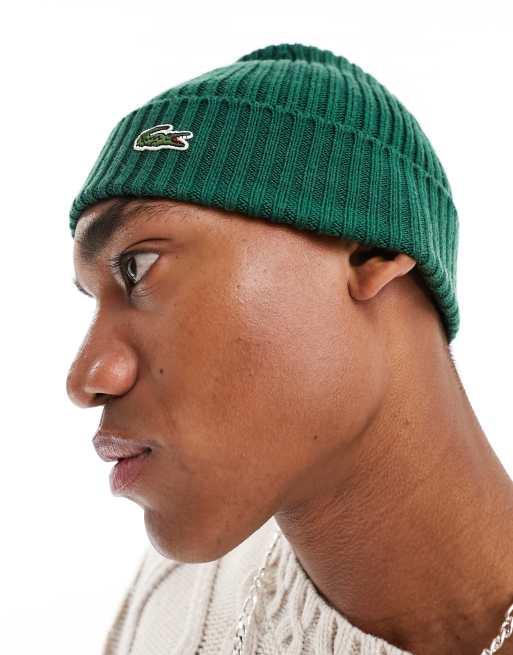 Lacoste Bonnet logo lat ral Vert ASOS