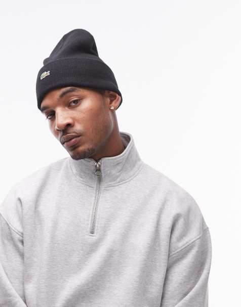 Lacoste - Bonnet avec logo sur le devant - Noir - view 1