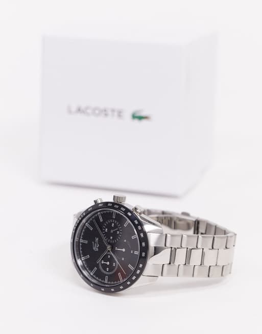 Silver lacoste watch sale