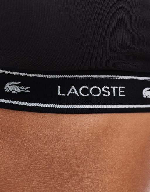 Lacoste Brassiere bandeau griffee Noir