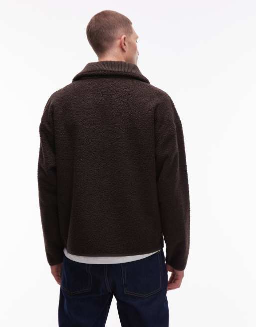 Lacoste – Brązowa bluza polarowa z zamkiem pod szyją, 3 z 5
