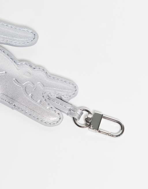 Lacoste – Brelok/zawieszka do torebki w kolorze srebrnym, 2 z 3