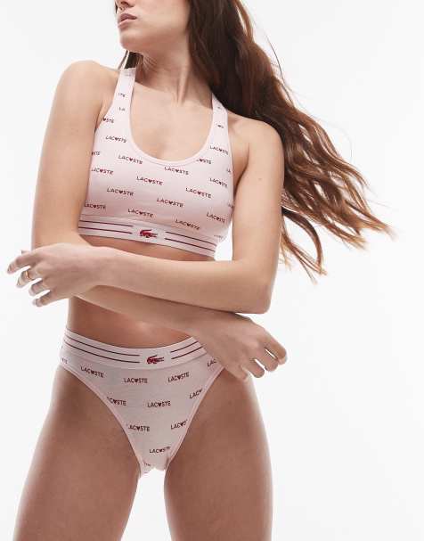 Lacoste briefs in light pink with all over valentines logo print - view 1