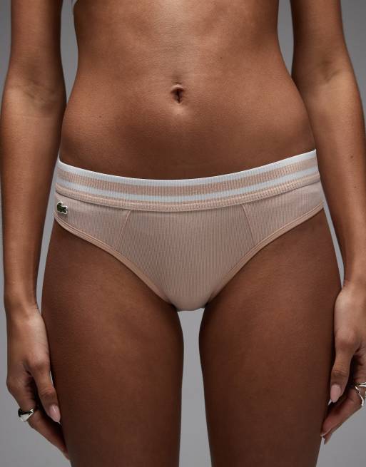 Lacoste briefs with stripe waistband in pink, 3 of 4