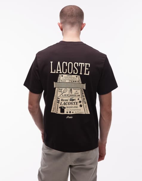 Lacoste - Brun T-shirt med rygprint - view 1