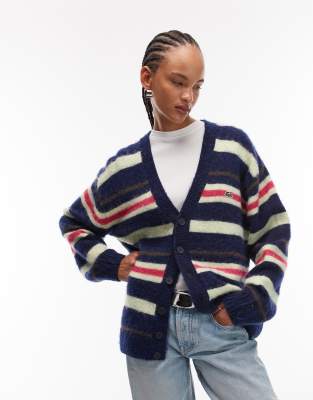 Lacoste - Bunte Oversize-Strickjacke