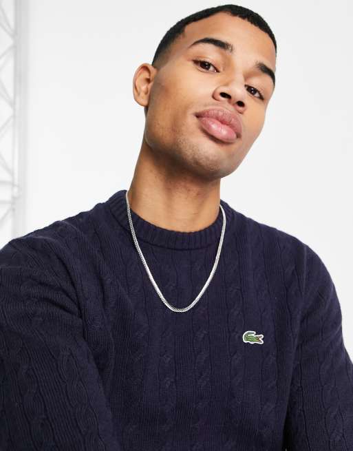 Lacoste cable hot sale knit jumper