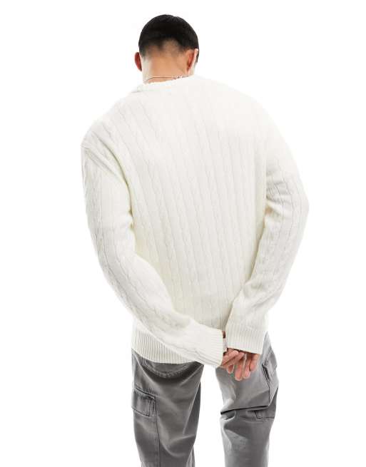 Mens white deals lacoste jumper