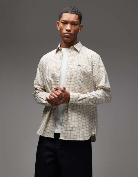 Lacoste - Camicia beige a quadri - view 1