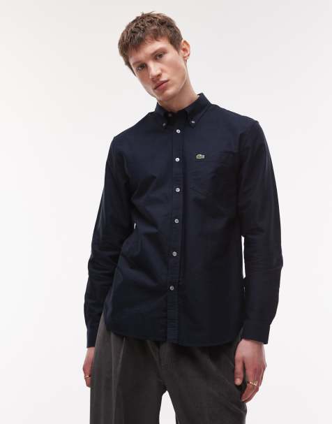 Lacoste - Camicia blu navy a maniche lunghe - view 1