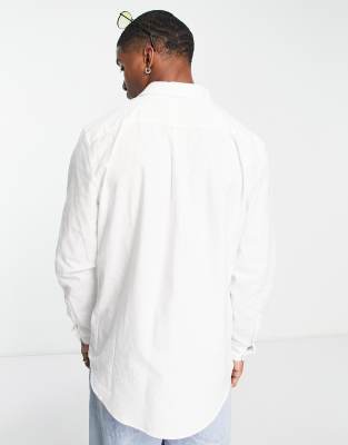 Camicia Oxford a maniche lunghe bianca-Bianco - Lacoste Camicia donna  - immagine1