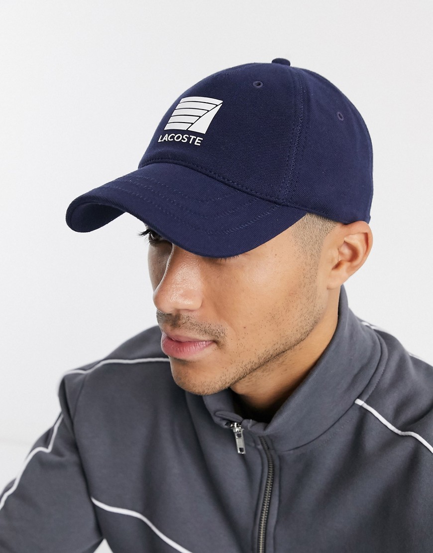 Lacoste - Cappello con visiera e logo-Navy