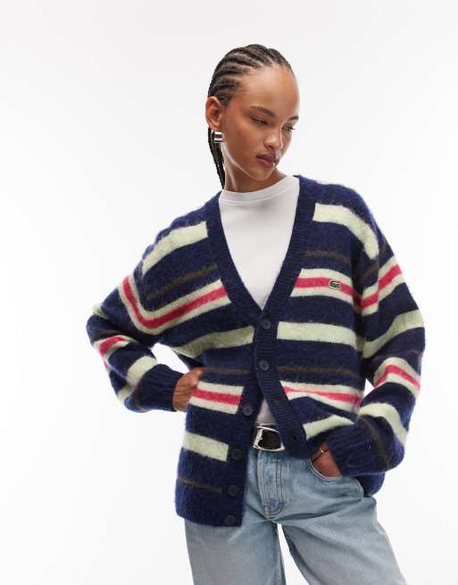 Lacoste - Cardigan oversize multicolore