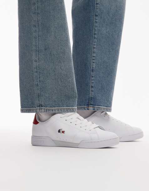 Lacoste carnaby cup trainers in white - view 1