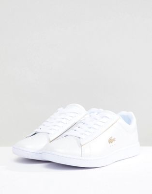 lacoste sneakers gold